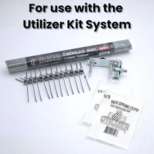 Utilizer 3/8 Inch Fiberglass Rods – 30" Electric Offset Post 12-Pack - size: 3/8 in x 30 in, 12 Pack
