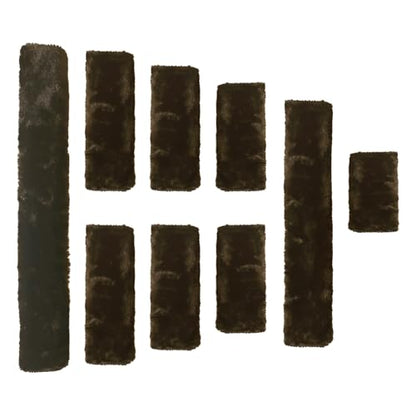 Soft Fleece Halter Covers for Horses Full-Cover Series (Brown) - color: Brown