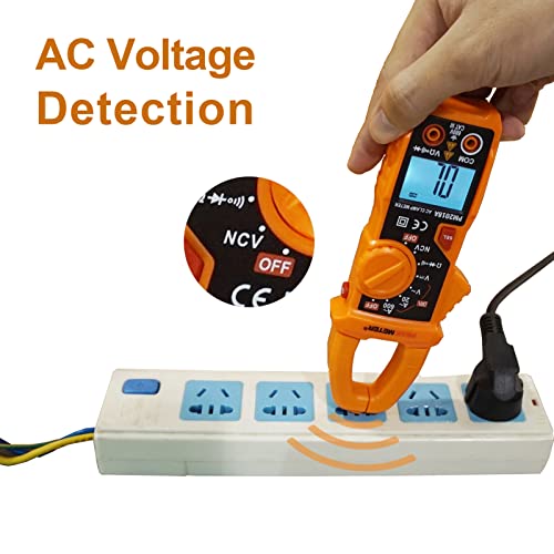Clamp Meter Auto-Ranging Multimeter AC Current 600 A, AC/DC Voltage | Digital Amp Voltage Tester 2000 Counts AC Current, AC/DC Voltage, Resistance, NCV, LPF, Diodes, Continuity and Backlight