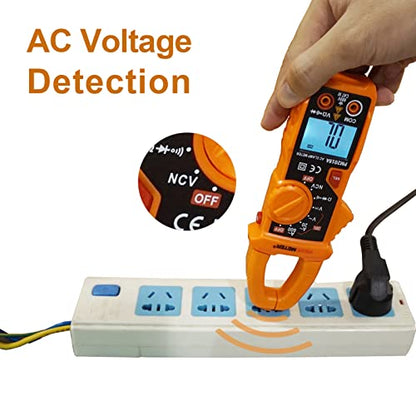 Clamp Meter Auto-Ranging Multimeter AC Current 600 A, AC/DC Voltage | Digital Amp Voltage Tester 2000 Counts AC Current, AC/DC Voltage, Resistance, NCV, LPF, Diodes, Continuity and Backlight