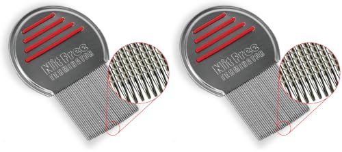 Nit Free Terminator Lice Comb - Professional Stainless Steel Comb for Effective Head Lice Treatment (Colors May Vary) (Pack of 4) - size: 4 Pack