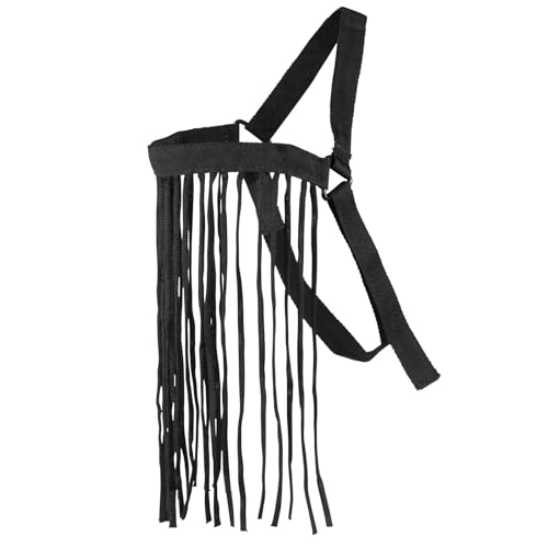Horze Simple Lightweight Insect and Fly Veil for Sensitive Horses - No Halter Needed Black S - size: Small