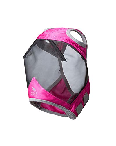 Harrison Howard CareMaster Pro Luminous Fly Mask Large Eye Space Standard Flamingo M Cob - color: Flamingo, size: Cob (Medium)