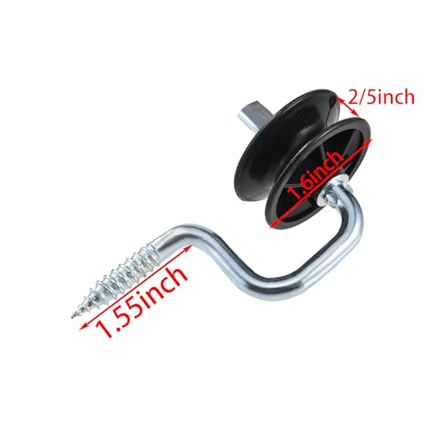 Electric Fence Wood Post Screw-in Corner Insulators Bracket, Black，10pcs - style: B010-10pcs