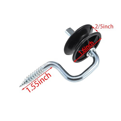 Electric Fence Wood Post Screw-in Corner Insulators Bracket, Black，10pcs - style: B010-10pcs