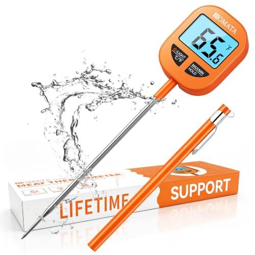 BOMATA Digital Meat Thermometer, 5" Probe, IPX6 Waterproof - size: 5"