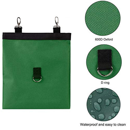 Rabbit Hay Feeder Bag Hanging Hay Rack (Black, 2 Windows) - color: Black