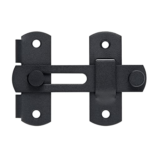 4 Packs Matte Black Stainless Steel Barn Door Latch flip Door Latch - color: Matte Black