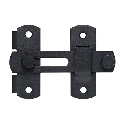 4 Packs Matte Black Stainless Steel Barn Door Latch flip Door Latch - color: Matte Black