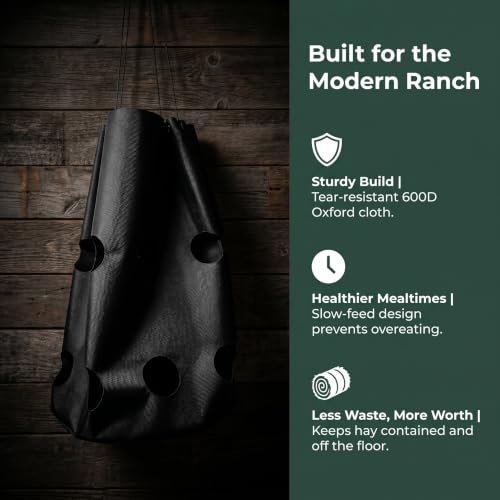 Hay Bag for Horses Horse Feed Bag Goat Slow Feeder 600D