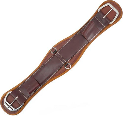 Jeereal Western Genuine Leather Cinch for Trail Riding & Rodeo ，28-32 Inch (Brown) - size: 30 Inch