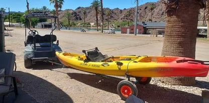Boat Trailer Dolly 420 lbs Capacity, Adjustable Trailer Mover with Steel Frame & 15.7" Pneumatic Tires& Non-Slip Support Bracket for Kayak, Motorboat, Fishing Boat