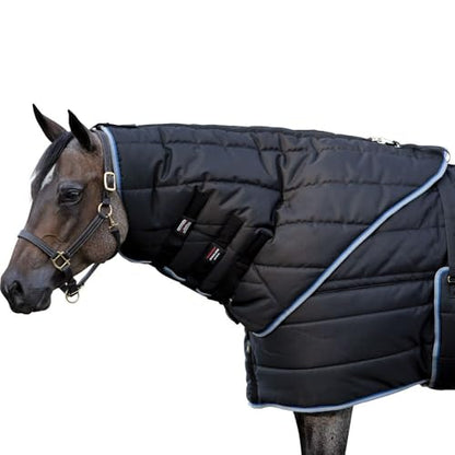 Schneiders Tekno-Quilt Stable Blanket Winter Neck Cover | Improved Larger Fit | 1200D SuperQuilt Outer | Medium Weight 280g - size: Medium
