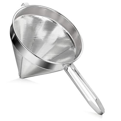 New Star Foodservice 34196 18/8 Stainless Steel China Cap Strainer, 7-Inch, Coarse Mesh