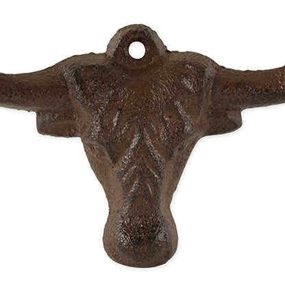 DII Cast Iron Decorative Wall Hook Set, Ox, 2 Count - size: Ox