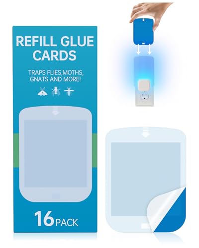 16 Pack Refill Cartridges for Stem and Compatible with Raid Essentials Flying Insect Light Trap Compatible with Wondercide Plug-in Blue Light Trap for Fly Bug Mosquito Gnat Indoor - style: 16 Pack