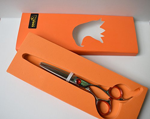Professional Hair Cutting Scissors 6 inch thinning Scissors 30 Tooth Blender Convex Blade Comfort Handle Stainless Steel Hair Japanese Craft (6.0" Thinner) - style: 6 Inchthinning