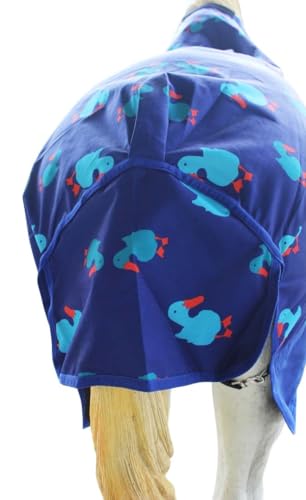 Challenger 1200D Turnout Waterproof Rain Light-Weight Sheet Plaid Horse Blanket 3EE11G - color: Duck Print, size: 60 inches