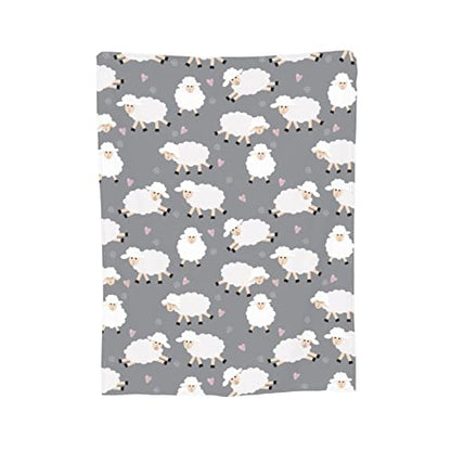Fleece Blanket Cute Sheep Lightweight Ultra-Soft Micro Throw Blanket for Sofa Couch Bed Camping Travel - Super Soft Cozy Microfiber Blanket 60"X50" - color: Sheep (Grey), size: 60"x50"