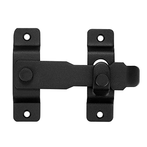 2 Packs Matte Black Barn Door Latches，4.33”x 3.23” Flip Door Latch - color: Matte Black_2 Pack