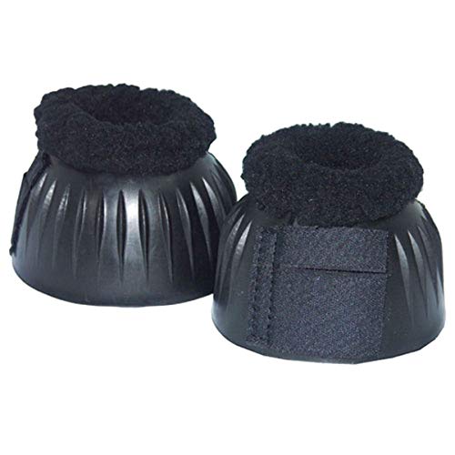 Intrepid International Fleece Top Bell Boots - color: BLACK, size: Large