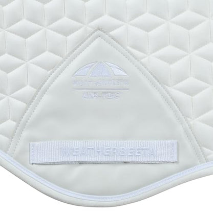 WeatherBeeta Suede Elite Air-Tec Jump Shaped Saddle Pad - color: White, size: L