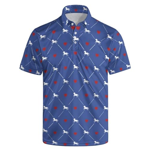 Men‘s Golf Shirt Funny Polo Shirts Short Sleeve Golf Polo Shirts Gifts Print Shirts - color: Style-polo-a6, size: Medium