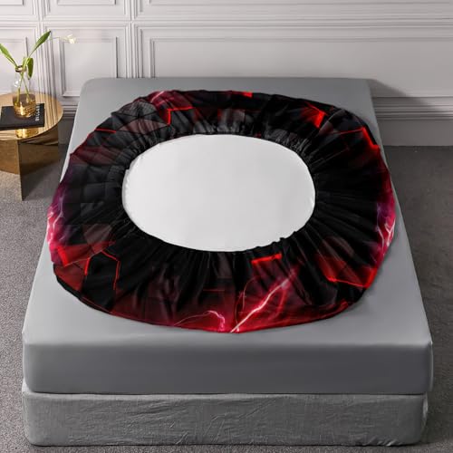 HOSIMA Kids Basketball Fitted Sheet Queen,1 Fitted Sheet+2 Pillowcases. - color: Black-e, size: Queen 61"*81"