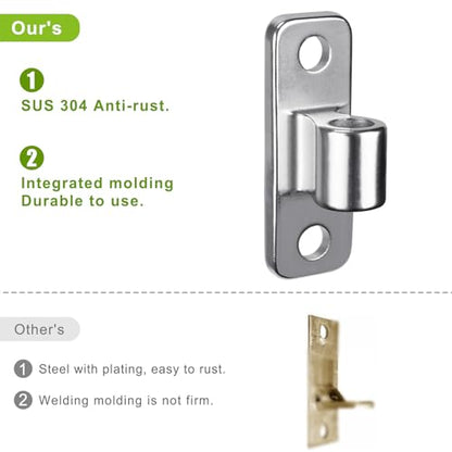 Insaga Heavy Duty 304 Stainless Steel Gate Hinges 2 Pcs, Wall Mount Hardware with 5/8" Pin, One-Piece Cast Hinge for Farm, Fence, Chain Link, Wooden & Metal Gates - color: Silver-SS-2Pcs-Hole