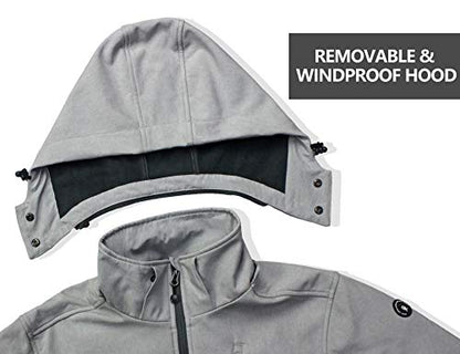 Little Donkey Andy Women’s Softshell Jackets Ski Snowboarding Jackets - color: Light Gray Heather, size: Medium