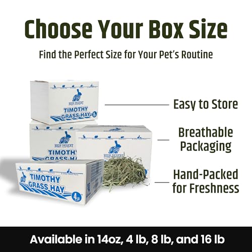 High Desert 2nd Cutting Timothy Hay for Rabbits, Guinea Pigs, 14 oz | Soft Leafy Texture With Balanced Fiber, Supports Healthy Digestion, Great For Chinchillas, Hand Packed in the USA, Low Dust - size: 14 Ounce (Pack of 1)