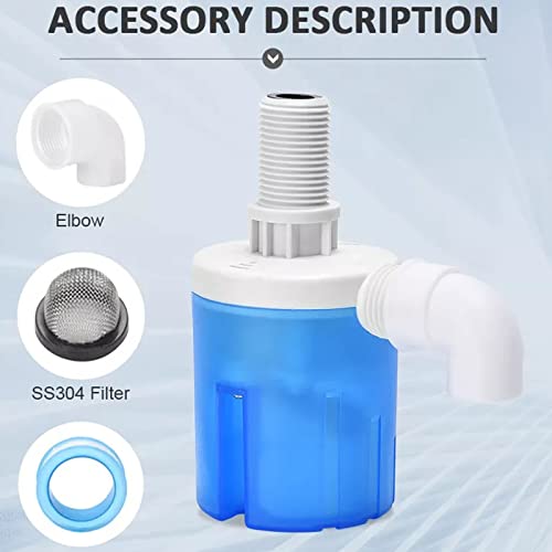Float Valve 1/2" Top Automatic Water Level Control Valve for Water Tank - size: 1/2" top