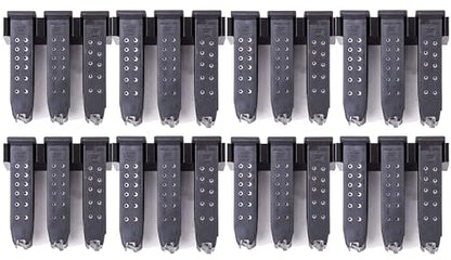 Magazine Mount for Glock 17 19 26 31 32 33 34 Mags - Wall Display Storage Organization System (8 Mounts Hold 24 Mags) - color: 8 Mounts Hold 24 Mags