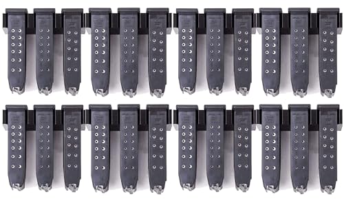 Magazine Mount for Glock 17 19 26 31 32 33 34 Mags - Wall Display Storage Organization System (8 Mounts Hold 24 Mags) - color: 8 Mounts Hold 24 Mags