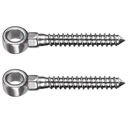 Insaga 304 Stainless Steel Gate Hinges for Wooden Fences, One-Piece Gate Hinge Eye for Wooden Farm Gate Hinge, Heavy Duty Gate Hinges with Hole Dia 5/8'' (2Pcs, M12) - color: M12-Hook Hinge-2pcs