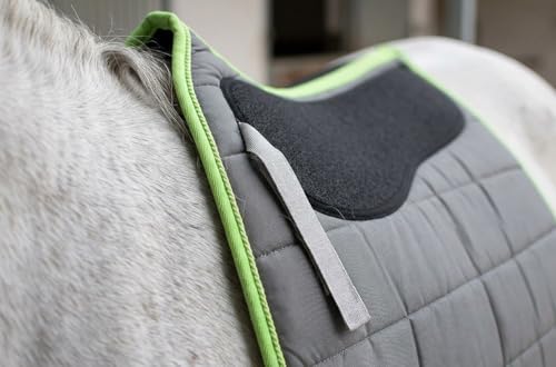 CHALLENGER Horse Saddle Pad English Quilted All-Purpose Shock Absorbing Neoprene 72TS18 - color: Grey