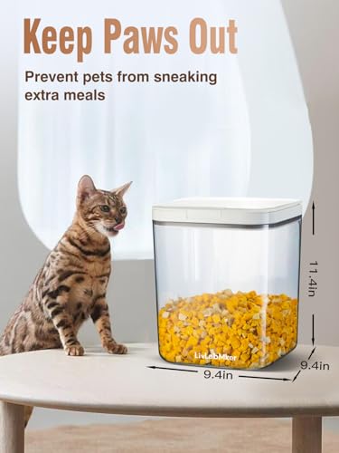 LivLab Mker 15 lb Airtight Pet Food Storage Container, 11 L, White - color: (D983)-11L