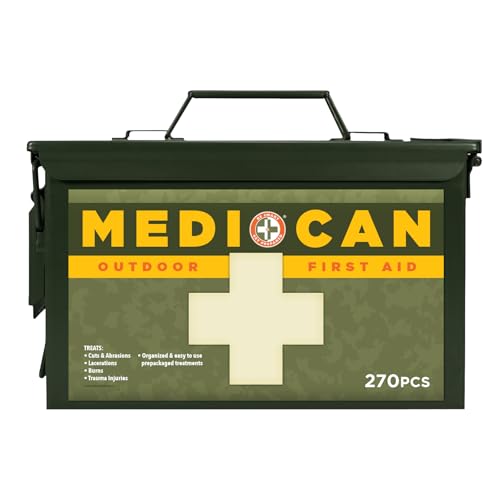 Be Smart Get Prepared Medi+Can First Aid 270 Pc Utility Metal Can Tactical