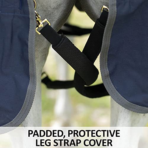 Schneiders Horse Turnout Blanket & Fly Sheet Padded Leg Strap Covers | Stable Comfort for Your Horse | Breathable Neoprene | Protective Padding | Secure Fit | Versatile Sizes