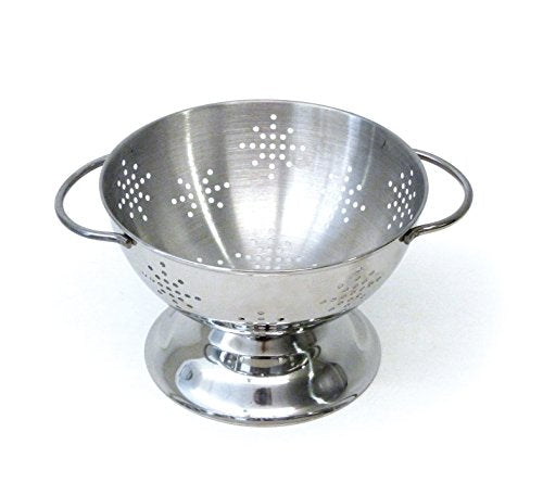 RSVP International Endurance Kitchen Collection Colander Strainer, Mini, Pierced Stainless Steel - size: Mini