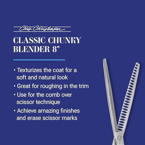 Chris Christensen Classic Series Grooming Shears, Full Set of Shears With Case, Groom Like a Professional, Any Skill Level, Made From 440C Japanese Steel - size: 7-8.5 inch Set of all 4 Shear Types