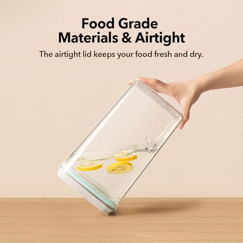 Dog Food Storage Container with 130ml Scoop – 4L/4.2qt Airtight Dog Food Container for Kibble & Treats, BPA-Free Cat Food Storage Container, Stackable Pop Lid Plastic Container with Lid (4.2Qt*4) - color: 4.2Qt*4
