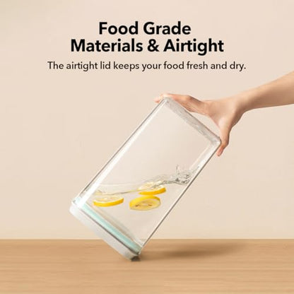 Dog Food Storage Container with 130ml Scoop – 4L/4.2qt Airtight Dog Food Container for Kibble & Treats, BPA-Free Cat Food Storage Container, Stackable Pop Lid Plastic Container with Lid (4.2Qt*4) - color: 4.2Qt*4