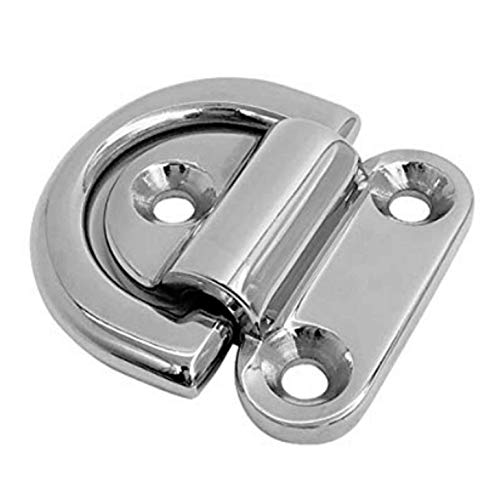 Marine Part Depot Marine Grade Stainless Steel Folding Pad Eye 1/4"