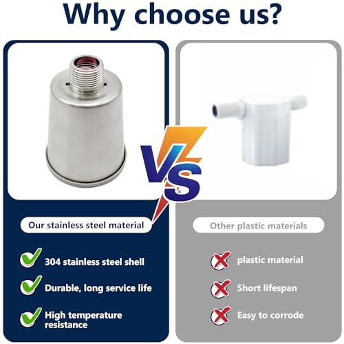 2 PCS 304 Steel Water Float Valve, Water Level Control Water Tank Traditional Float Valve Upgrade (1/2 inch Up Inlet) - color: 1/2 inch Up Inlet