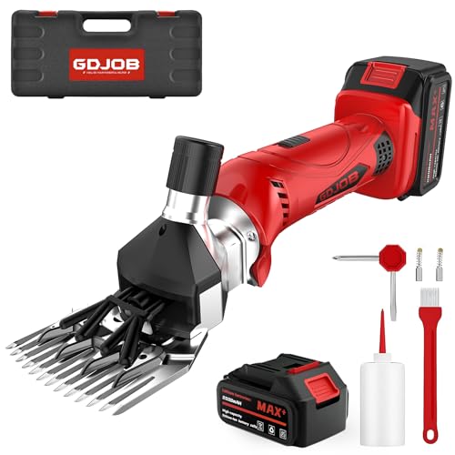 Cordless Sheep Shears, 300W Lithium Battery Wireless Sheep Shears for Dogs, Goats, Cattle, Farm Livestock Pet, Sheep Clippers with 2 Lithium Batteries - color: 4.lithium