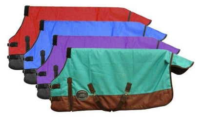 Showman Pony/Yearling 48"- 54" 1200 Denier Waterproof & Breathable Turnout Sheet - color: Blue