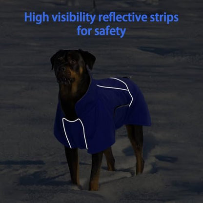 MIGOHI Dog Winter Jacket,Dog Coat Waterproof,4XL Winter Snow Coat with Fleece Lining for Large Dogs Boys Girls,Snowproof Pet Jacket,Great Dane,Mastiff,Blue - color: Blue, size: XXXX-Large