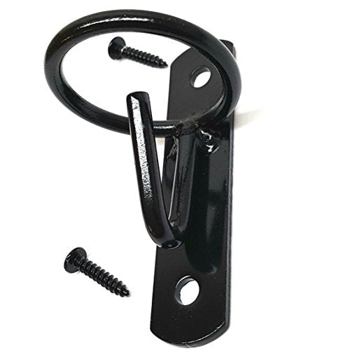 Wall Mount Bucket Hook-Bucket-Hanger (Black) - Barn/Stable Water Bucket Hook/Hanger - Equestrian Bucket Hook