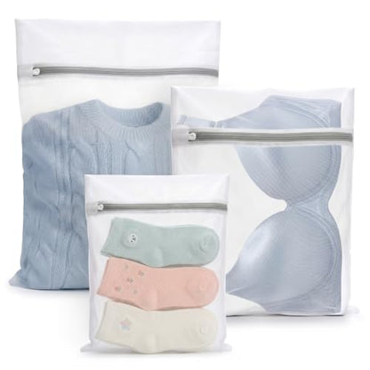 Muchfun 3Pcs Durable Fine Mesh Laundry Bags for Delicates - size: 1Large, 1Medium, 1Small